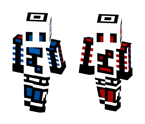 BlueRed BOT - Male Minecraft Skins - image 1