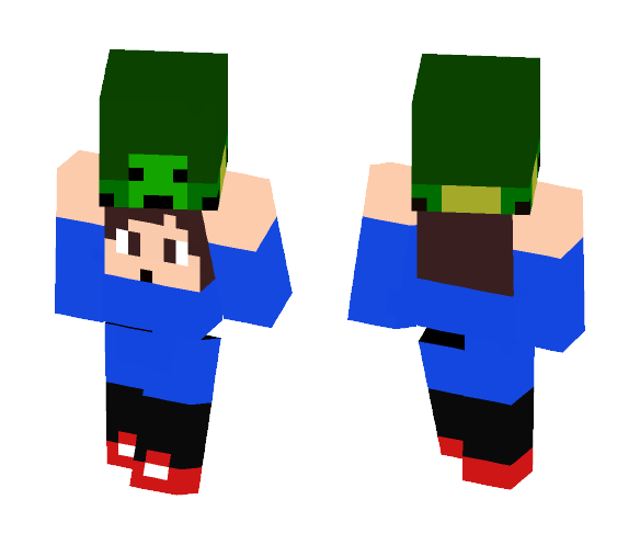 Man holding a Turtle - Male Minecraft Skins - image 1