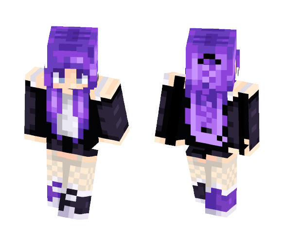 ~{Pixel}~ Purple Girl [Fix] - Girl Minecraft Skins - image 1