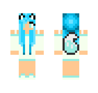 Snow fox with blue hair - Female Minecraft Skins - image 2