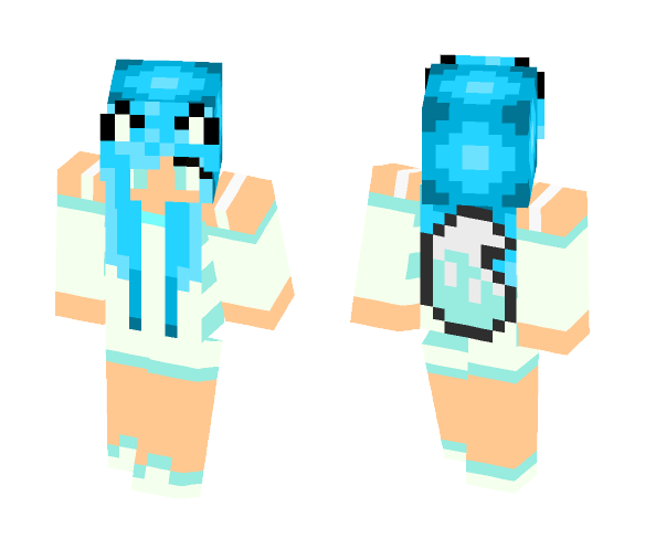 Snow fox with blue hair - Female Minecraft Skins - image 1