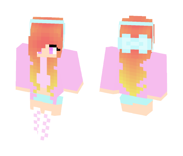 Adorable Sunset Jacket Girl - Girl Minecraft Skins - image 1
