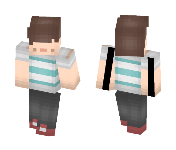 Kid Wearing Striped Shirt - Male Minecraft Skins - image 1
