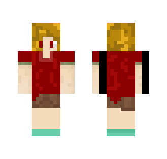 A person in a red shirt - Male Minecraft Skins - image 2