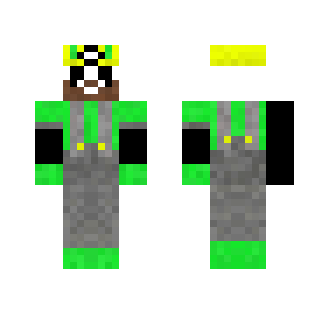 Updated Green Miner Panda - Male Minecraft Skins - image 2