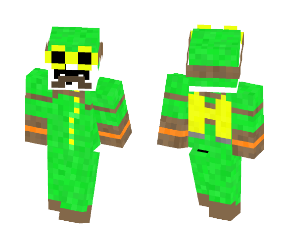 Updated Green Engineer Panda - Male Minecraft Skins - image 1