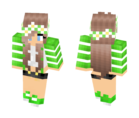 Green Flower Girl - Girl Minecraft Skins - image 1