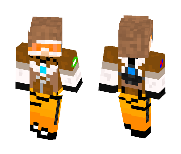 Me as tracer (Overwatch) - Male Minecraft Skins - image 1