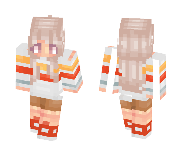 Cute Girl in Sweater - Cute Girls Minecraft Skins - image 1
