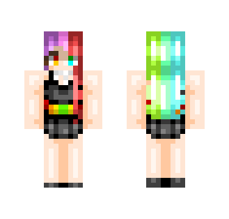 My attempt at rainbow hair - Female Minecraft Skins - image 2