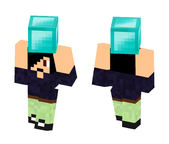 Guy Holding Diamond Block - Male Minecraft Skins - image 1