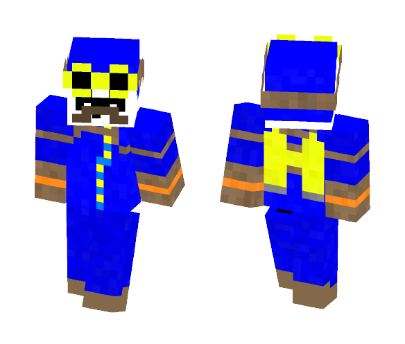 Updated Blue Engineer Panda - Male Minecraft Skins - image 1