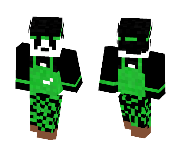 Updated Green Commando Panda - Male Minecraft Skins - image 1