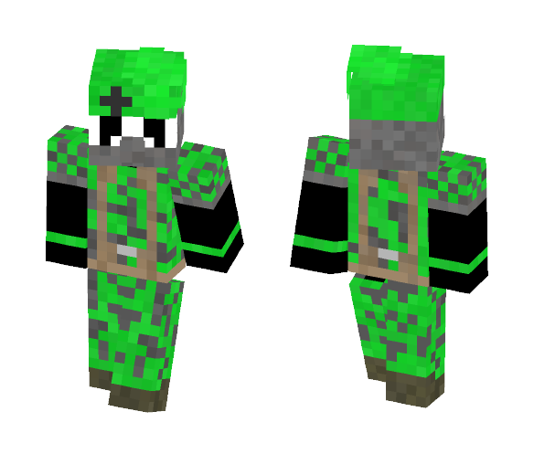 Updated Green Marksman Panda - Male Minecraft Skins - image 1