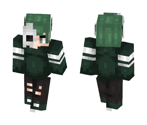 Person withgreen and White hair - Interchangeable Minecraft Skins - image 1