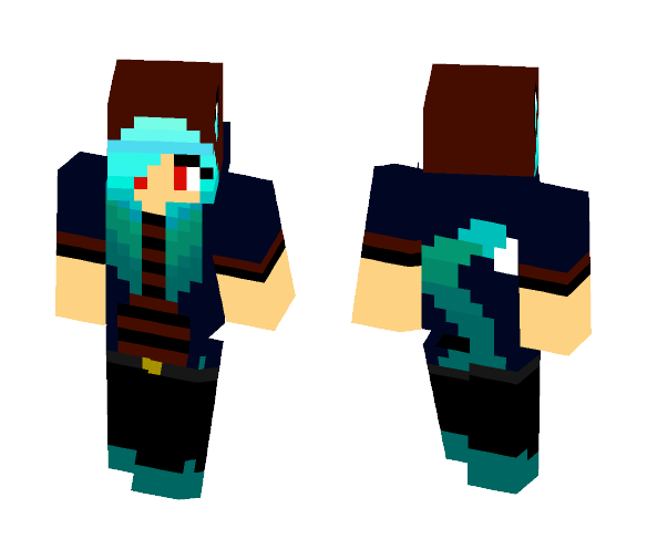Blue Neko Tomboy - Male Minecraft Skins - image 1