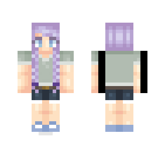 braids n shorts - Female Minecraft Skins - image 2