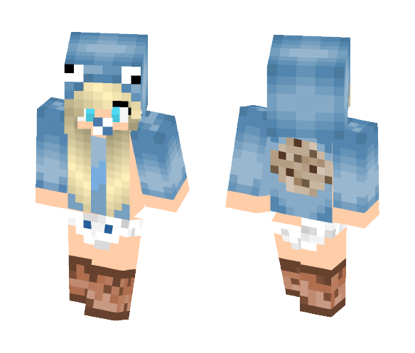 Baby Girl In A Cookie Monster Suit - Baby Minecraft Skins - image 1