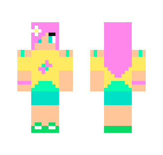 Flutter Shy Human wFlower - Female Minecraft Skins - image 2