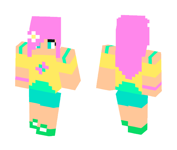 Flutter Shy Human wFlower - Female Minecraft Skins - image 1