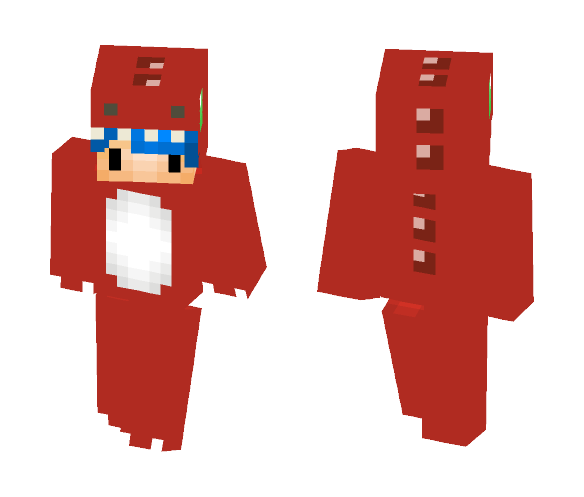 Red Dino Hoodie - Male Minecraft Skins - image 1