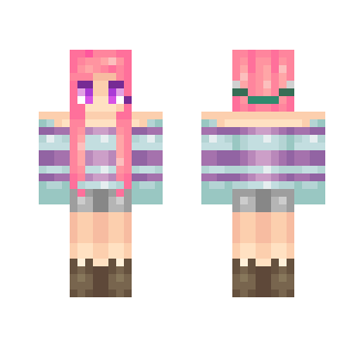 Lilac Stripes - Female Minecraft Skins - image 2