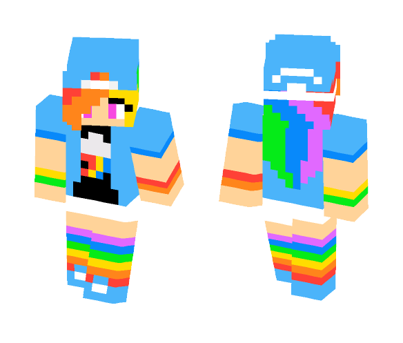 Rainbow Dash Human w/Cap - Female Minecraft Skins - image 1