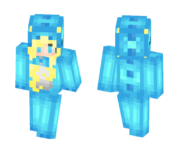 Neon Dino - Female Minecraft Skins - image 1