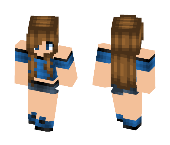 Blue Ocean Girl - Girl Minecraft Skins - image 1