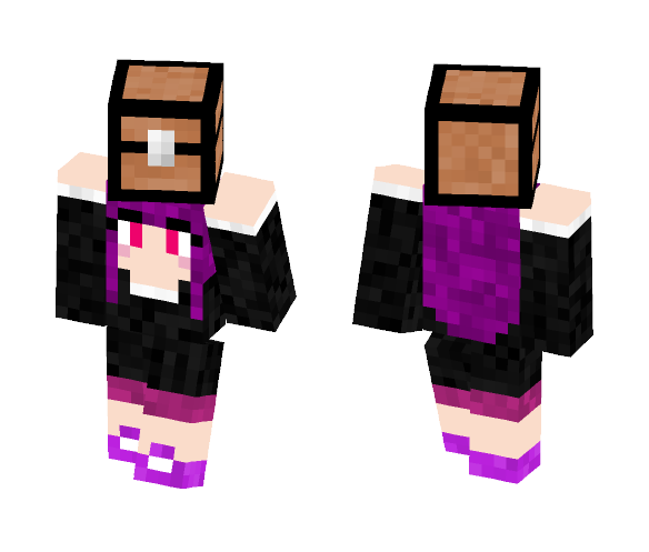 Girl holding a chest - Girl Minecraft Skins - image 1