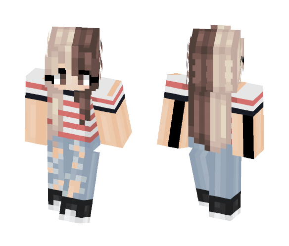 Stripes And Tears - Female Minecraft Skins - image 1
