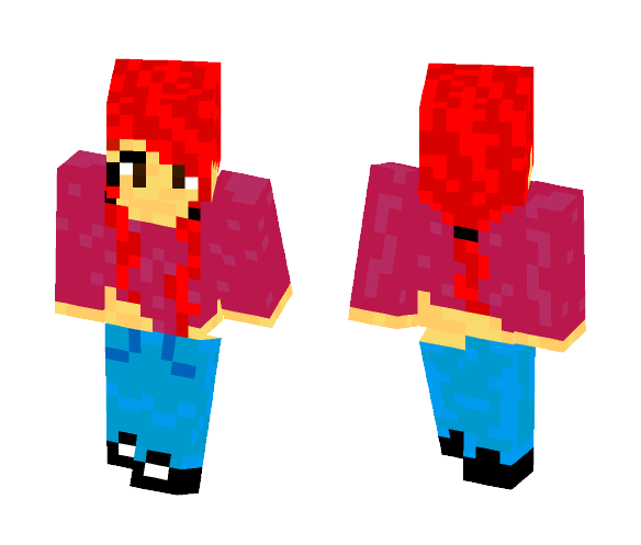 Red haired girl - Color Haired Girls Minecraft Skins - image 1