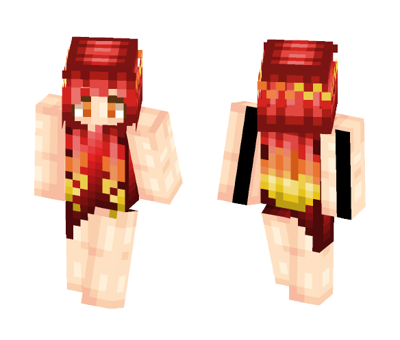 Fire Queen - Female Minecraft Skins - image 1