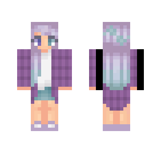 Purple and cyan - Female Minecraft Skins - image 2