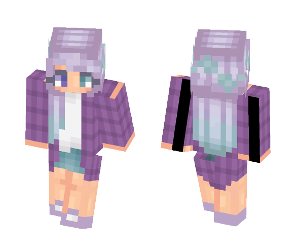 Purple and cyan - Female Minecraft Skins - image 1