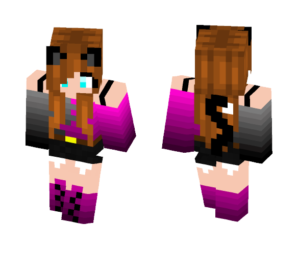 pink and black girl - Girl Minecraft Skins - image 1