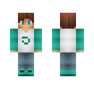 Boy (turquoise/white/shaded) - Boy Minecraft Skins - image 2