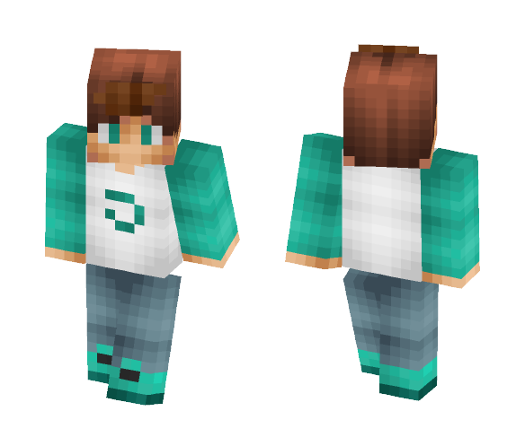 Boy (turquoise/white/shaded) - Boy Minecraft Skins - image 1