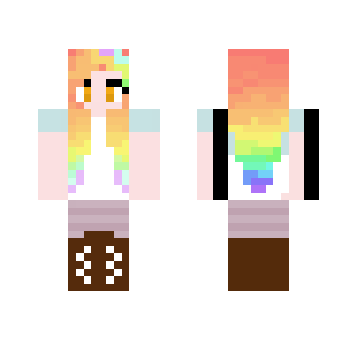 Rainbow Haired Girl - Color Haired Girls Minecraft Skins - image 2
