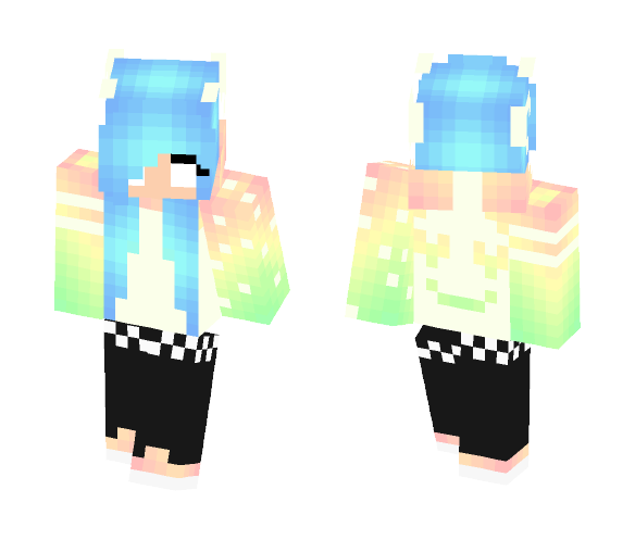 ~MC~ Girl w/ white eyes & ears - Girl Minecraft Skins - image 1