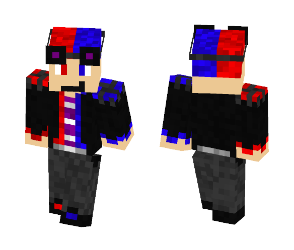 Red Blue Duality - Male Minecraft Skins - image 1