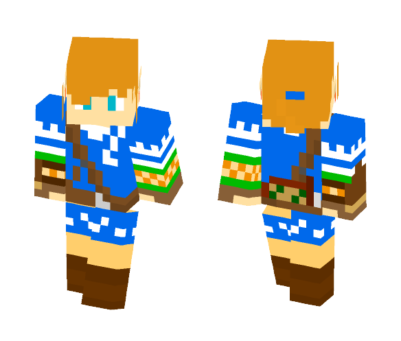 Zelda Breath of the Wild: Link - Male Minecraft Skins - image 1