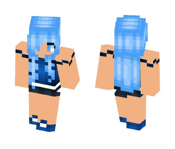 Blue Outgoing Girl - Girl Minecraft Skins - image 1