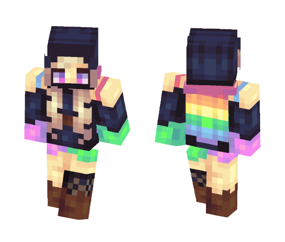 Rainbow Assassain - Female Minecraft Skins - image 1