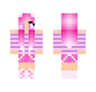 Cute Pink Haired Girl - Color Haired Girls Minecraft Skins - image 2