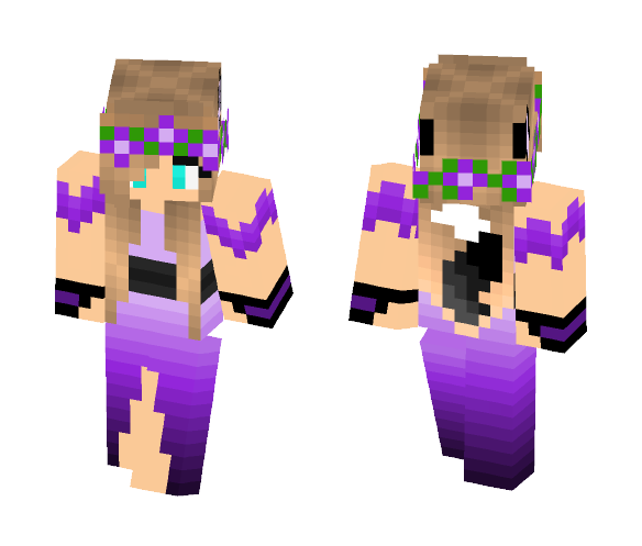 purple wolf girl - Girl Minecraft Skins - image 1
