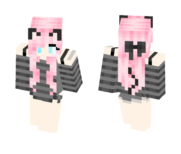 Pink Cat Girl - Cat Minecraft Skins - image 1. Download Free Pink Cat G...