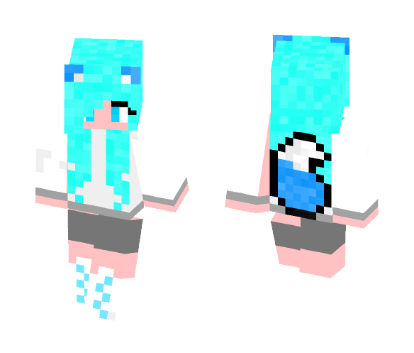 Ice Fox Girl - Girl Minecraft Skins - image 1