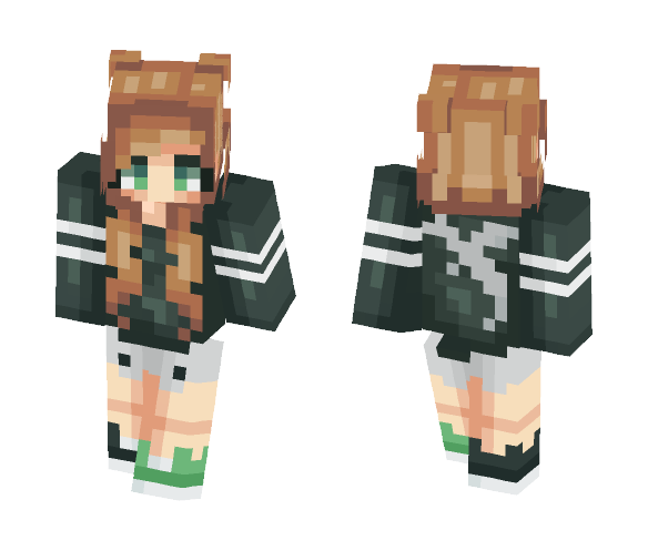 A little dragon top with brown hair - Female Minecraft Skins - image 1