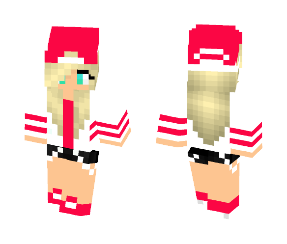 Pink or Red Girl - Girl Minecraft Skins - image 1
